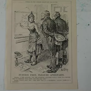 7x10" punch cartoon 1925 BUSINESS FIRST morocco war debt - Picture 1 of 1