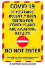 PUB VIRUS DO NOT ENTER SIGN STICKER POSTER get out of my pub