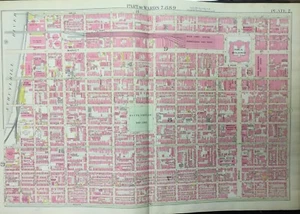 1895 PHILADELPHIA PA BROAD STREET STATION RITTENHOUSE SQUARE COPY ATLAS MAP - Picture 1 of 5