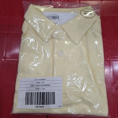 Polo Janie and Jack The Classic Piqué Talla 18-24M Amarillo  Foto 1 de 2