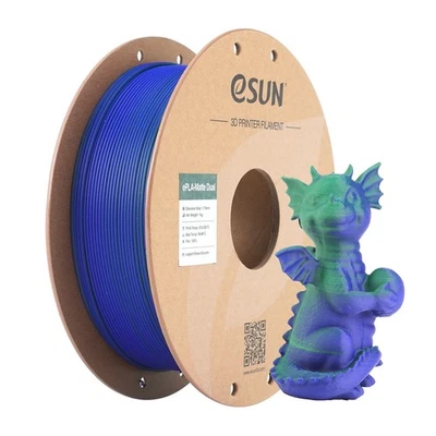 eSUN Dual Colors Matte PLA Filament Coextrusion 1.75mm 1kg fr 3D Printer Updated - Image 1 of 4