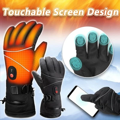 MARKENLOS Beheizbare Handschuhe Motorradhandschuhe Wärmer Handschuhe Thermo mit 2 Akku