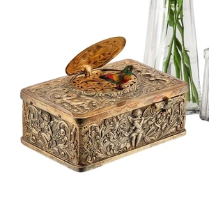 Vintage europäischer Kunststil 3D geprägter Automat singender Vogel Ornamente - Bild 1 von 11