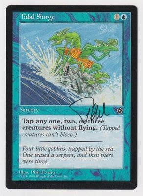 Signed Tidal Surge LP Portal Second Age Artist Phil Foglio 1998 WOTC MTG Magic! - Image 1 of 2