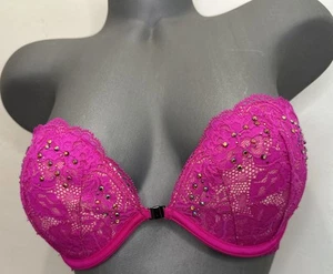 Sujetador Victoria's Secret acolchado sin tirantes para mujer 32C rosa estrás banda de agarre - Imagen 1 de 12