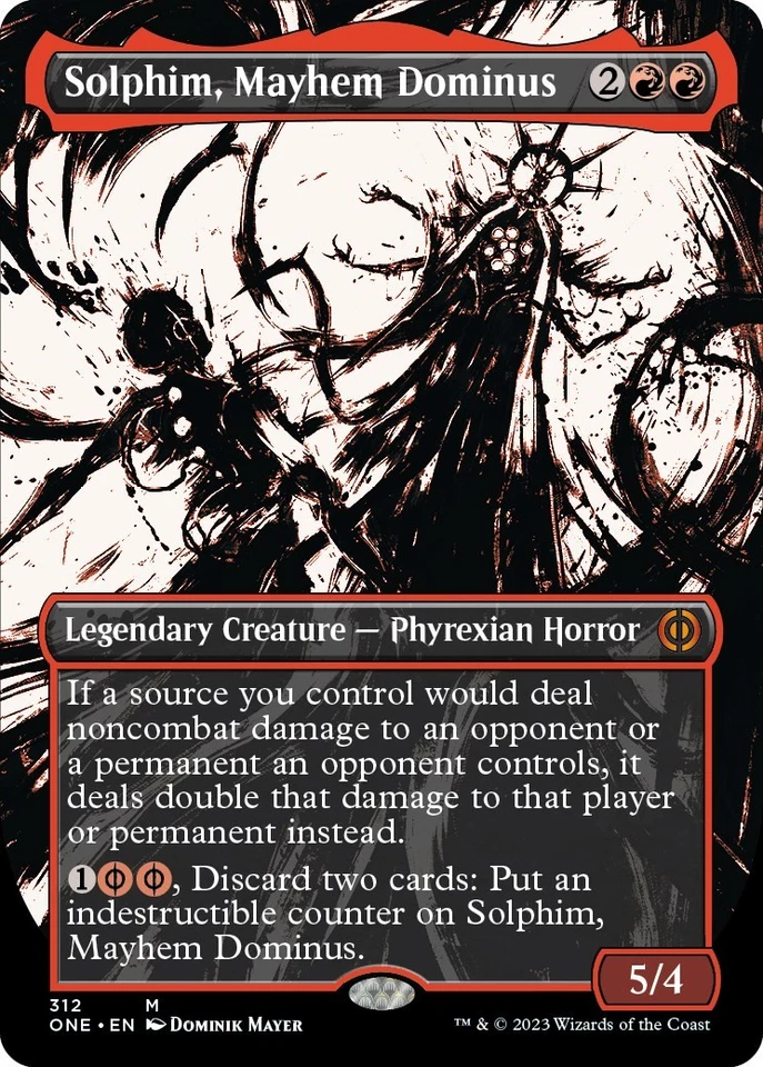 Solphim, Mayhem Dominus (Showcase) 312 NM Normal Phyrexia: All Will Be One MT... - Image 1 of 1