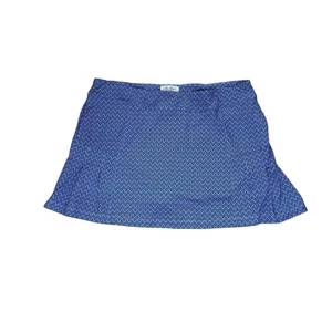 Lillie Green Women’s Sz XL Blue White Print Skort UPF 50 NWT - Picture 1 of 8