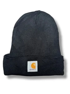 Carhartt Beanie Hat Black Acrylic Knit Watch Cap Streetwear XL Winter Autumn - Picture 1 of 3