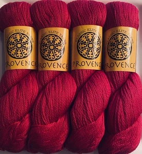 LOT CLASSIC ELITE PROVENCE YARN: 4-256 YD HANKS FUCHSIA-100% EGYPTIAN COTTON - Picture 1 of 2