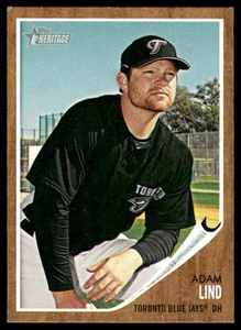 Topps Heritage #452 2011 Adam Lind impresión corta - Imagen 1 de 2