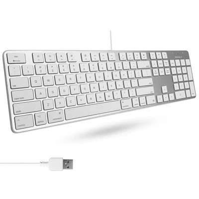 Macally Ultra-Slim USB Wired Keyboard with Number Keypad for Apple Mac Pro - Image 1 of 4