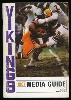 Minnesota Vikings 1967 Football Media Press Radio & TV Guide Publication *WP886 - Image 1 of 2