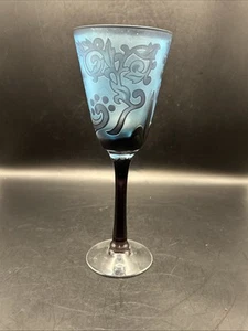 Jewel Tone Bohemian Style Glass Hock Wine Goblet Amethyst BB14 - Picture 1 of 6