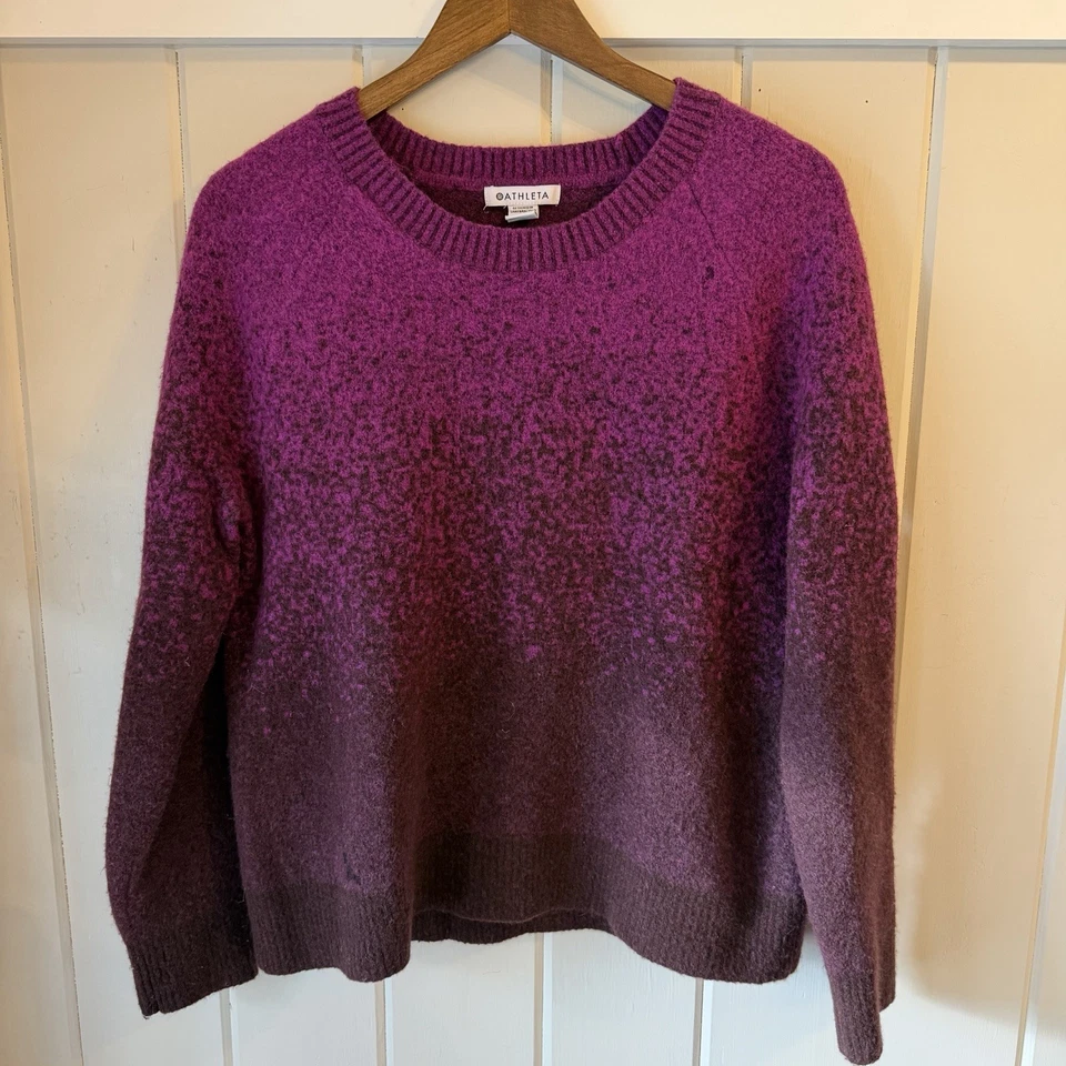 Suéter de lana merino púrpura Athleta para mujer, talla grande Foto 1 de 4