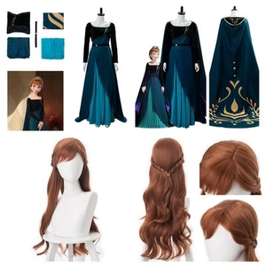 Frozen 2: Anna Cosplay costume Frozen Coronation of the Queen Anna Dress+Wig - Picture 1 of 22