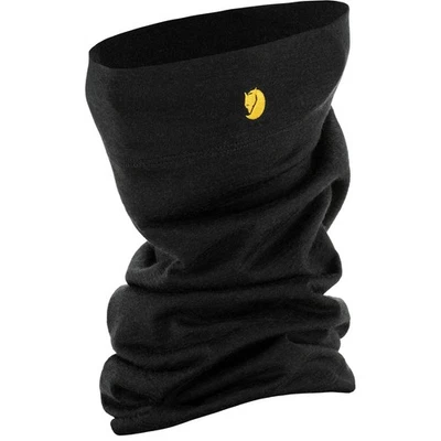 Nackenwärmer Fjäll Räven Bergtagen Neckgaiter Merinowolle Black schwarz