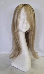 Hellblond Mischung Haar Topper Verstärker mit Fransen UVP £500 REF 0083 - Bild 1 von 8