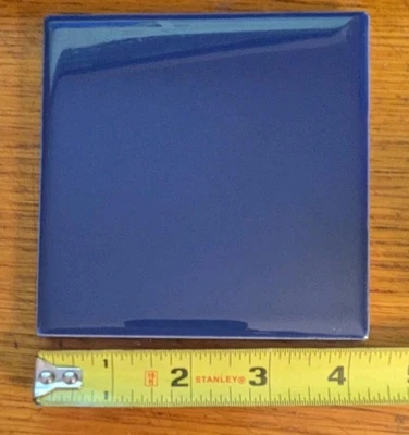 Glossy Ceramic Tile *Sapphire Sky Blue * Royal by American Olean 4 1/4" Tiles - Image 1 of 4