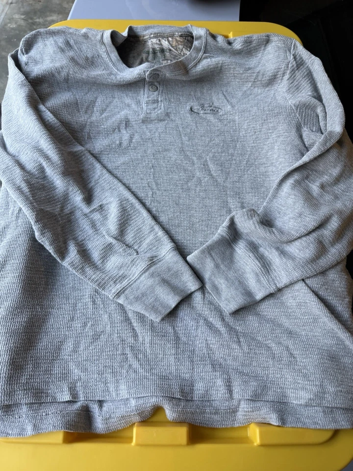 Real Tree Men’s Size 2XL Gray Thermal Long Sleeve Shirt - Image 1 of 3