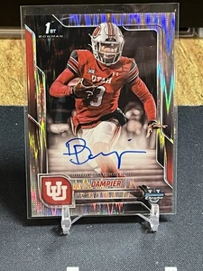 Devon Dampier 2025 Bowman U Chrome 1st Stealth Refractor Auto On-Card Utah Utes - Bild 1 von 2