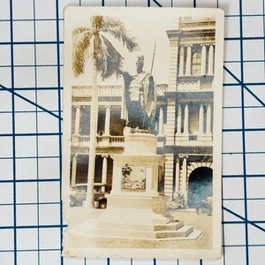 RPPC Vintage Kamehameha Statue Postkarte Hawaii Anfang 1900 Sepia Foto - Bild 1 von 3