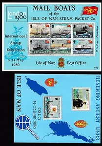 Isle of Man 1980 London International Expo #173a and #176a MNH - Picture 1 of 1