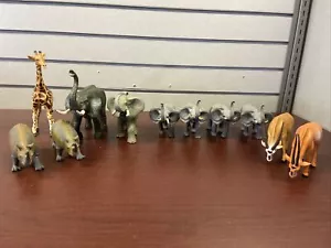 Lot of 11 Vintage Circus Safari Wild Game Painted Animals Elephant Giraffe 1998 - Picture 1 of 5