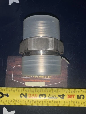 Прямой фитинг расширителя ONE x 2 дюйма MJIC x 2 дюйма MNPT нержавеющая сталь 37° -32 - Изображение 1 из 3