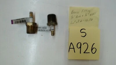 Brass Fitting 1/4" Barb x 1/2" NPT, lot of 2 - Image 1 of 2