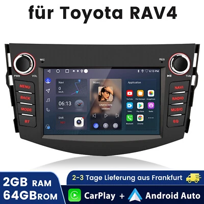 64GB Autoradio Für Toyota RAV4 2013-2018 GPS Navigation Android 13 Car Play DSP