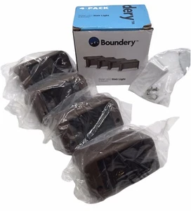 Solar LED Stair Deck Fence Dock Outdoor Light by Boundary - 4 Pack - Bronze NEW - Picture 1 of 12