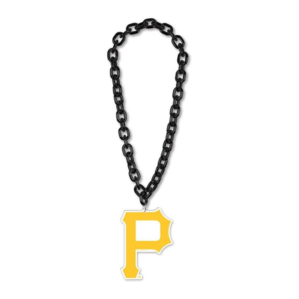 Pittsburgh Pirates Big Chain Fan Necklace with Foam Logo [NEW] MLB Game Tailgate - Image 1 of 1