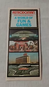 1970 ASTRODOMAIN A WORLD OF FUN AND GAMES ASTRO WORLD BROCHURE - Picture 1 of 3