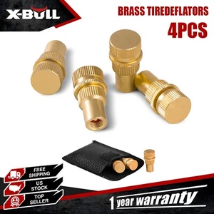 X-BULL 4PCS Brass Tire Deflators Kit Adjustable Automatic 0-60PSI Universal 4WD - Picture 1 of 10
