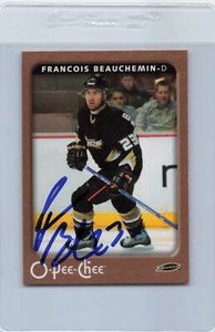 2006/07 O-Pee-Chee #11 Francois Beauchemin Mighty Ducks Signed Auto *G2429
