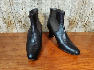 Vintage Angela Gerucci Women's Brown Leather Heeled Ankle Boots Size 6.5 UK 39.5 - Picture 1 of 8