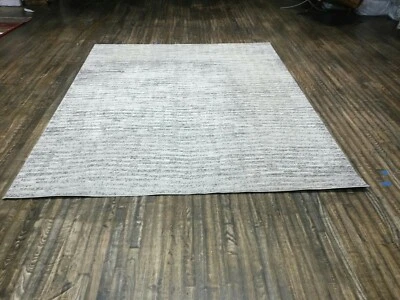 nuLOOM Contemporary Modern Solid and Striped Sherill Area Rug in Gray 7'6x9'6" - Image 1 of 4