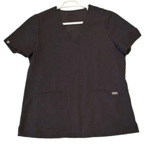 Figs Casma Three-Pocket Medical Scrub Top V-Neck Short Sleeve Womens L - Picture 1 of 5