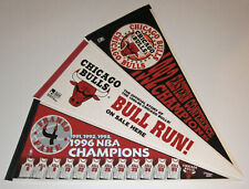 (3) 1991- 92-93-96 Chicago Bulls NBA Champs pennants lot Michael Jordan Era