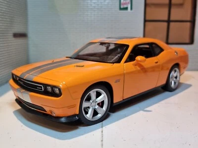Dodge Challenger 2013 SRT Coupe 1:24 Scale Diecast Model Car Orange 392 Hemi - Image 1 of 4