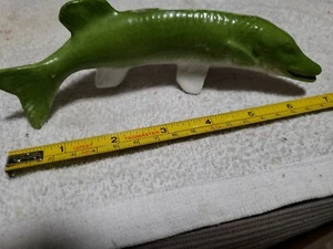 Ceramic Pike Planter Vase Trinket Holder Hand Made 7" Long - Picture 1 of 6