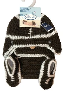 Traje de fútbol tejido a ganchillo para bebé talla 0-6 meses nuevo con etiquetas sesión de fotos tan adorable - Imagen 1 de 6