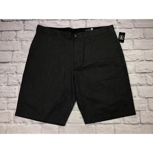Volcom Herren Größe 38 anthrazitgrau Stretch Chino flache Vorderseite Shorts - Bild 1 von 4