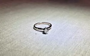14 Karat Weißgold Marquise 0,26ct Solitär Diamant Verlobungsring - Bild 1 von 4