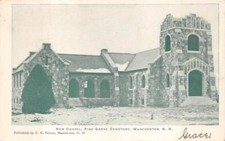 Novo Capela Pine Grove Cemitério Manchester New Hampshire Cartão Postal 1907