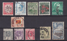 Ceylon Stamp Lot (Used) George V & VI, Elizabeth II, and More