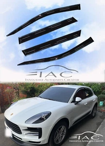 Chrome Trim Side Window Visors Guard Vent Deflectors For Porsche Macan 2014-2024 - Picture 1 of 10