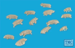 5176 Modelscene N Gauge Pigs Pack of 14 - Picture 1 of 1