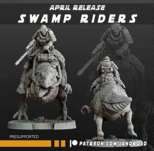 Swamp Rider - 04 | 35 mm | SW Legions | Miniature DnD | Gioco da tavolo | - Foto 1 di 1