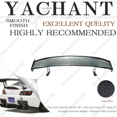 УГЛЕРОДНОЕ ВОЛОКНО spn-стиль GT крыло для 00-09 Honda S2000 AP1/AP2 задний спойлер 1500 мм - Изображение 1 из 4